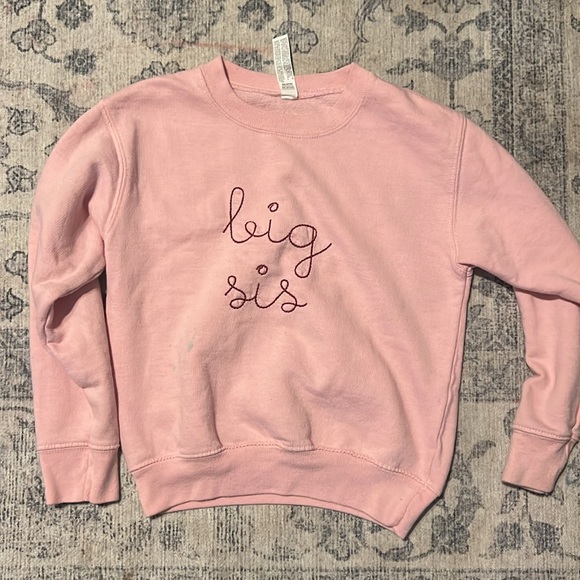 toddler juju and stitch big sis sweatshirt size 5/6 (fits like a 4) - Picture 2 of 3
